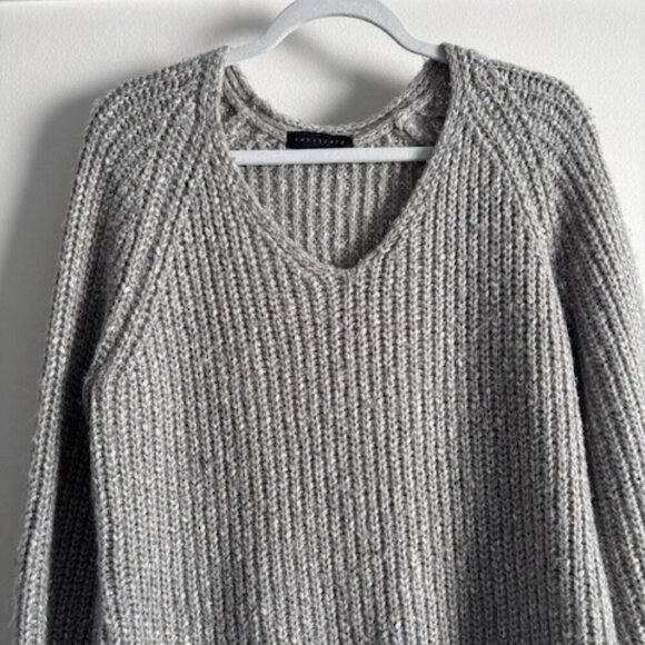 Sanctuary Gray Knit Chunky Slouchy Alpaca Blend Sweater size XL - Picture 3 of 9